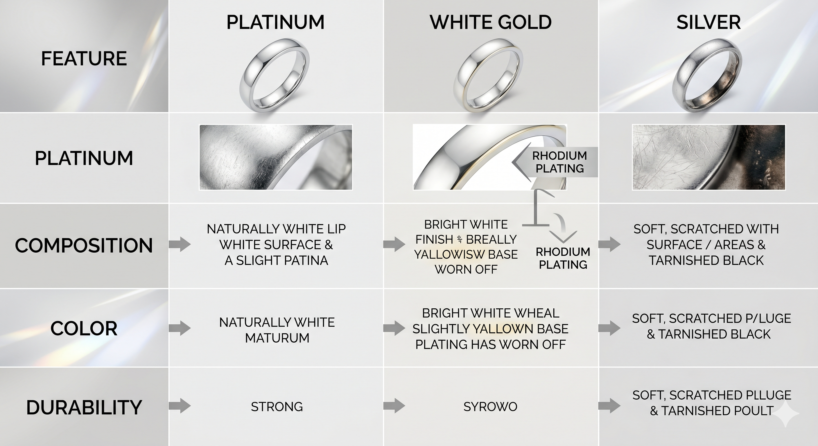 Comparison to Other White Metals